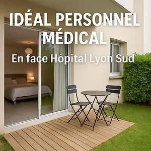 Appartement T1 Au Calme Hopitaux Lyon Sud Fac De Medecine Et Metro B, Pierre-Bénite